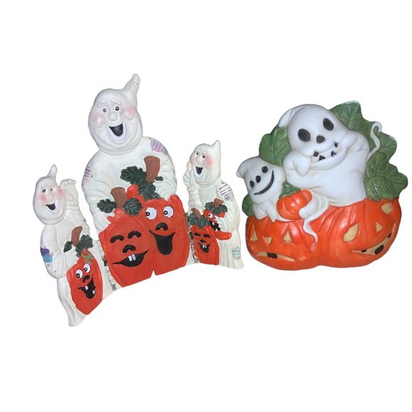 Halloween Ghost Figurine Decor- 2 figures - Picture 1 of 12